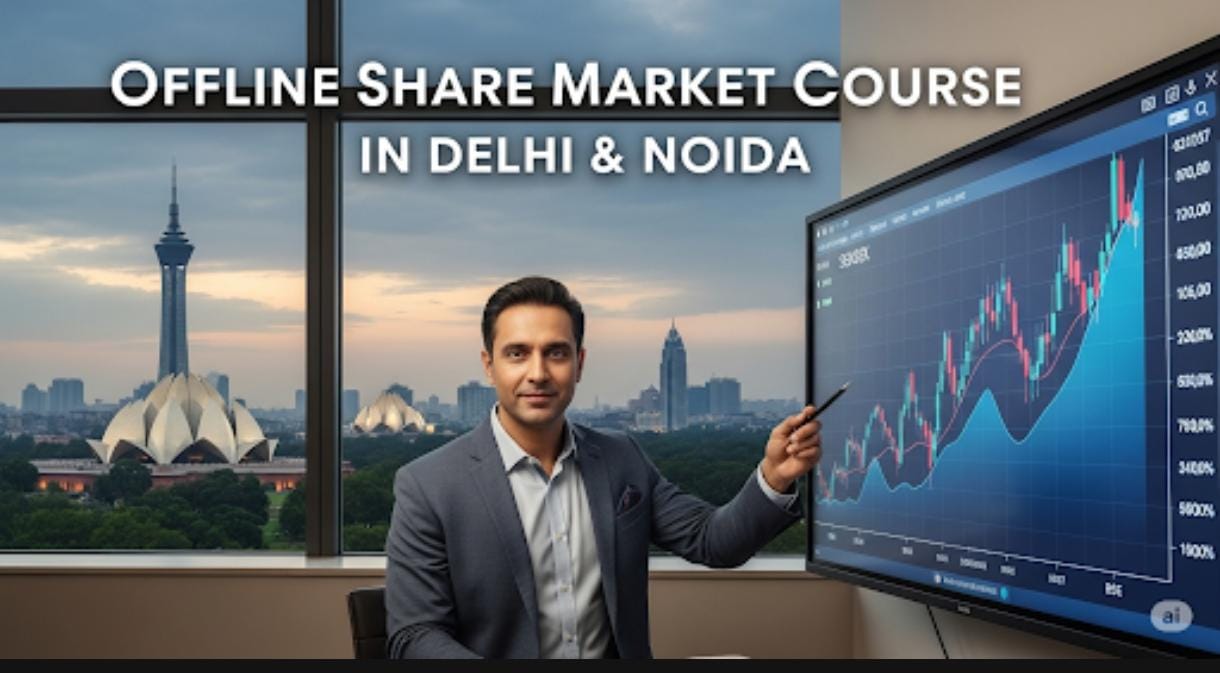 Live trading session at a share market institute