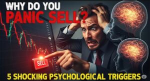 Panic sell emotional moment - trader making fearful decisions under pressure