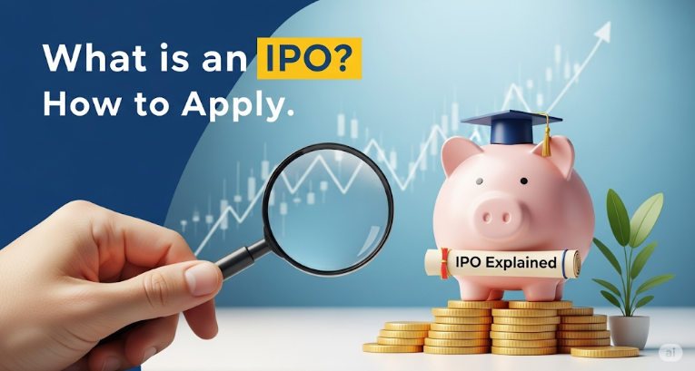 what is an IPO explained with India stock market chart