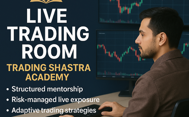 live trading rooms India, trading institute with live exposure, live trading course India, online trading room mentorship, trading room sessions India